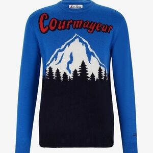 MC2 Saint Barth Heron Courmayeur Jacquard Knit Round-neck Apres Ski Sweater